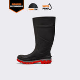Kickaxe 15" Men's Waterproof Rubber Boot - Grey/Orange