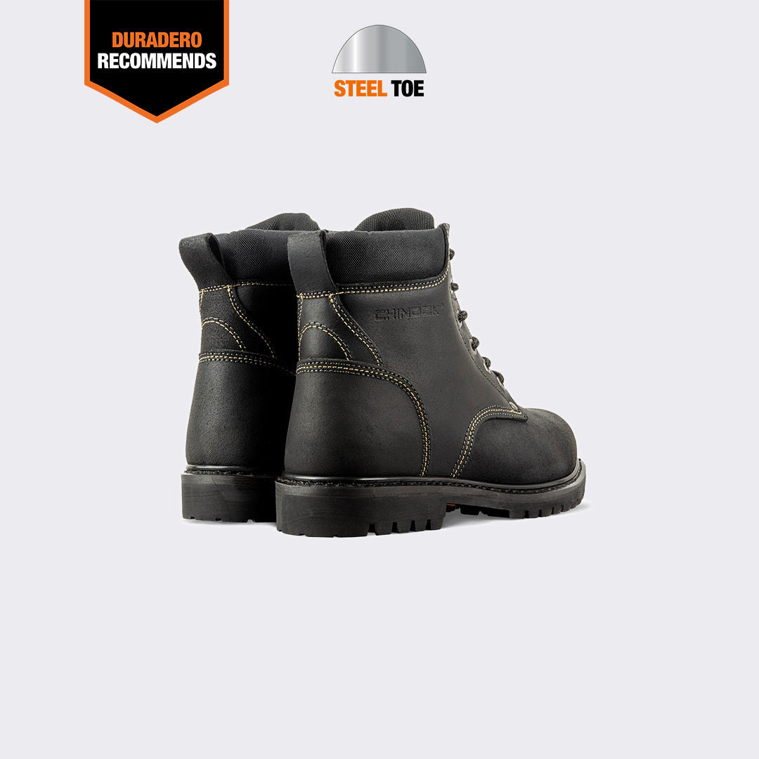 Oil Rigger 6” Steel Toe Men’s Work Boot - Black