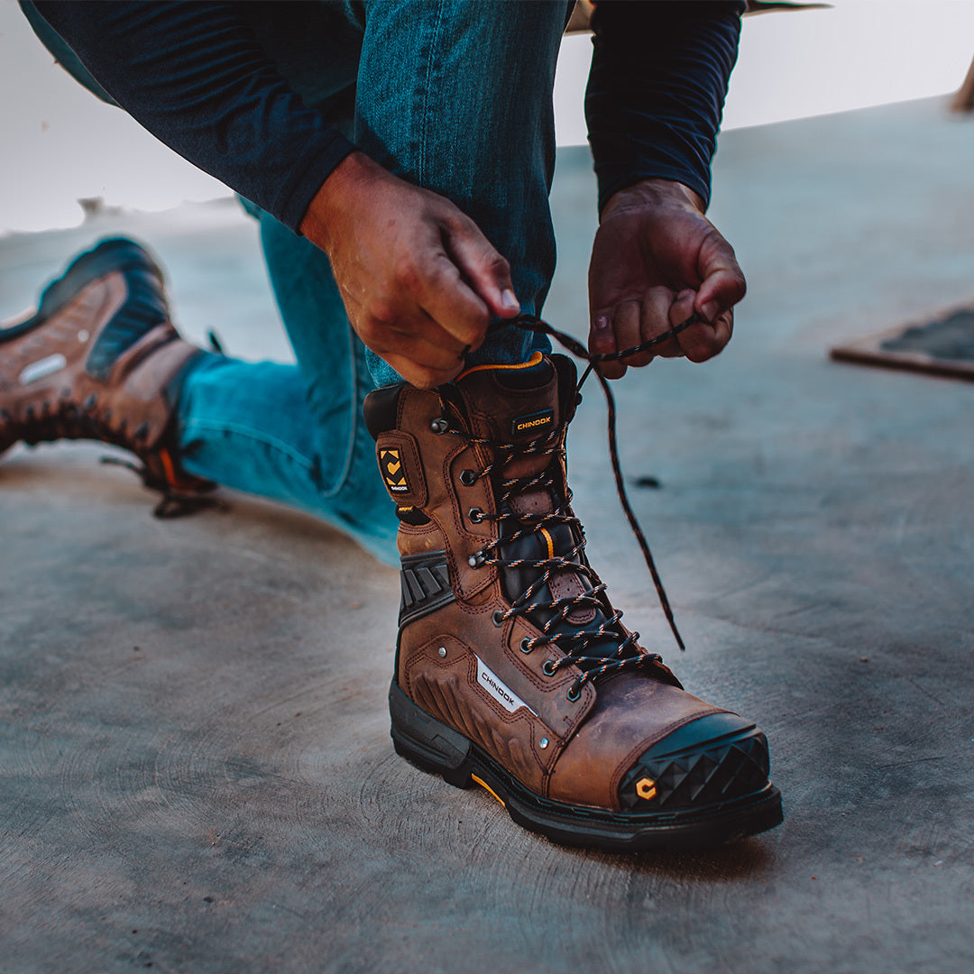 Scorpion 9” Comp Toe Men’s Waterproof Work Boot - Brown