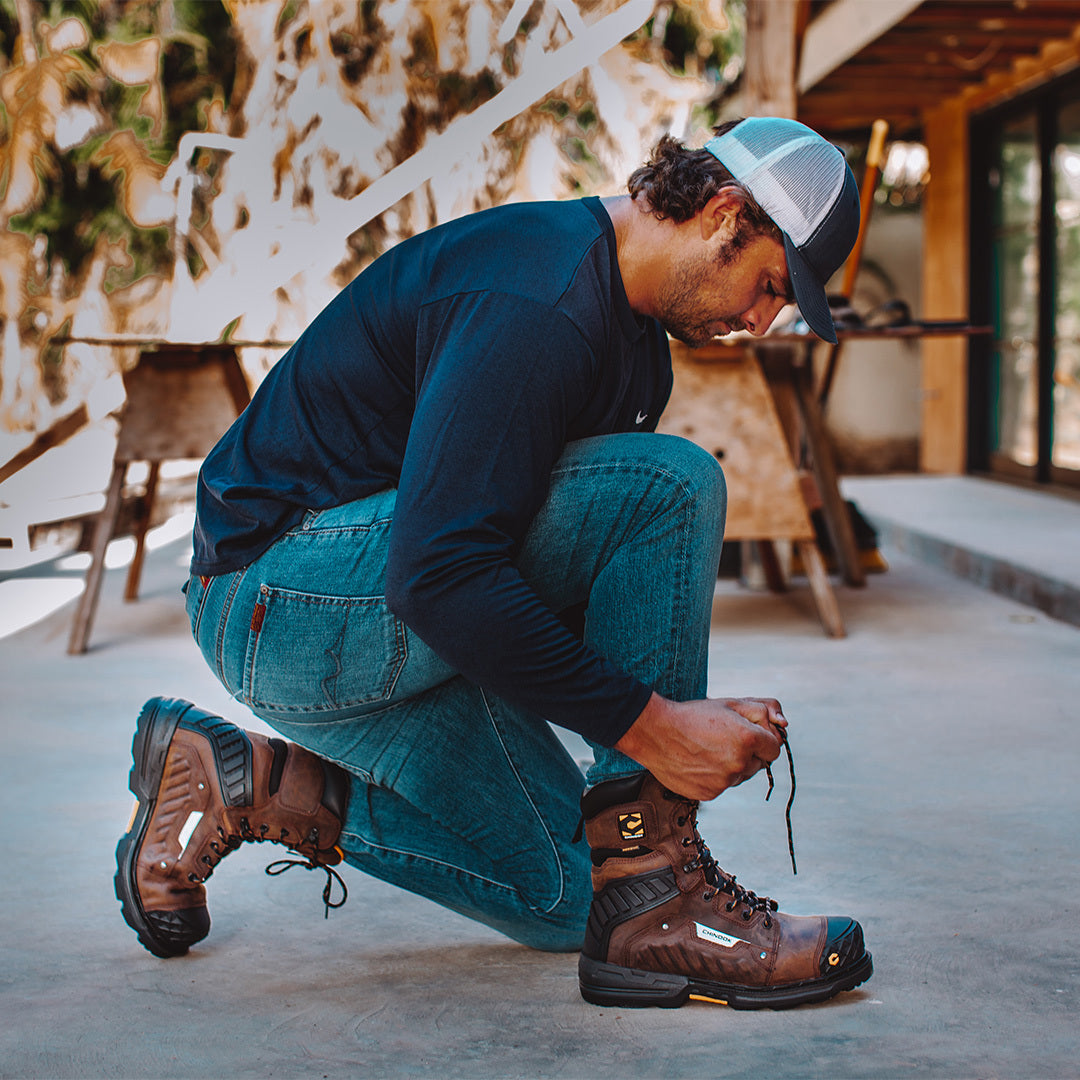 Scorpion 9” Comp Toe Men’s Waterproof Work Boot - Brown