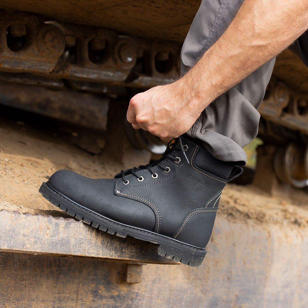 Oil Rigger 6” Steel Toe Men’s Work Boot - Black