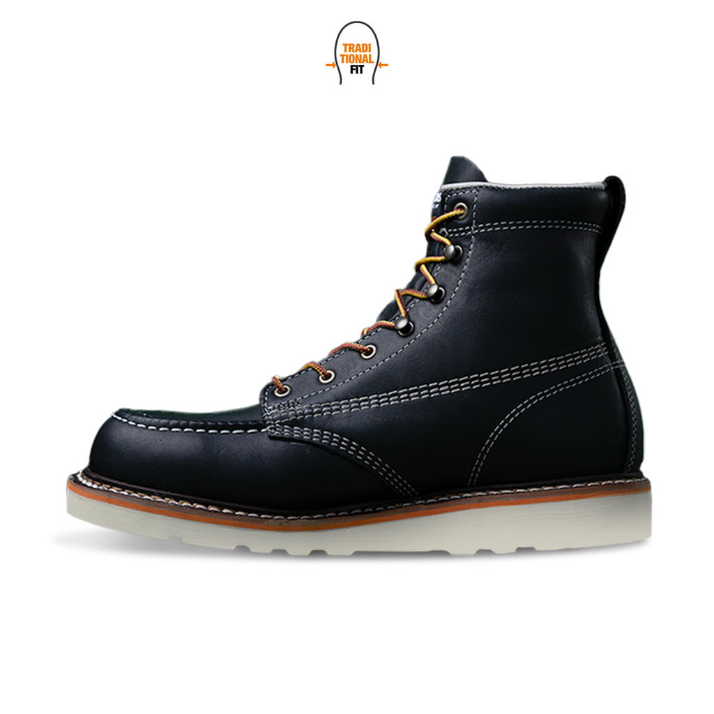 6 inch Moc Toe Wedge Sole Rutland Black