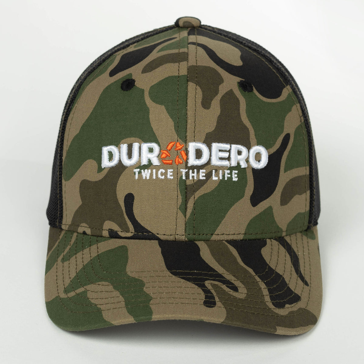 Embroidered Duradero Logo Black Camo Snapback Hat