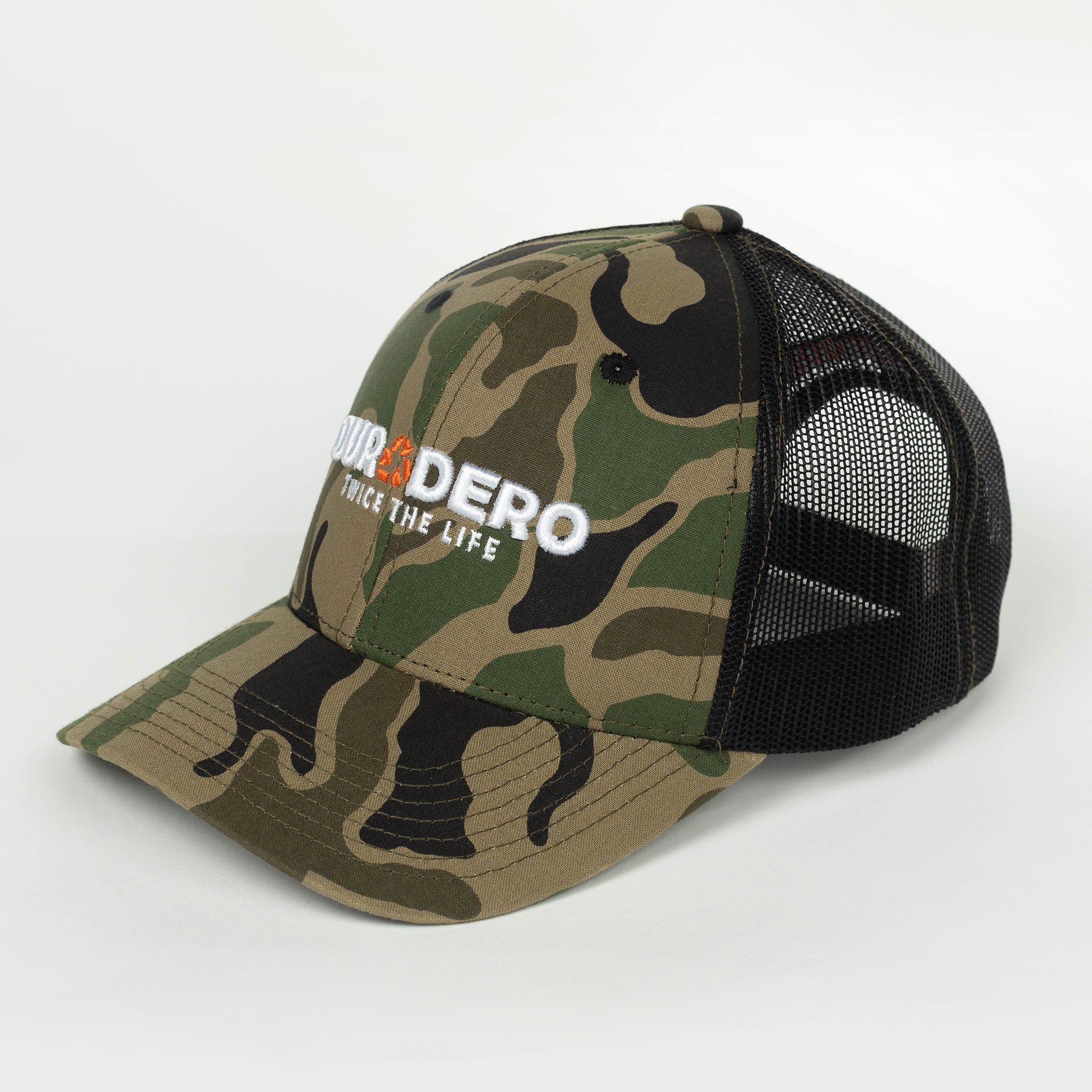 Embroidered Duradero Logo Black Camo Snapback Hat